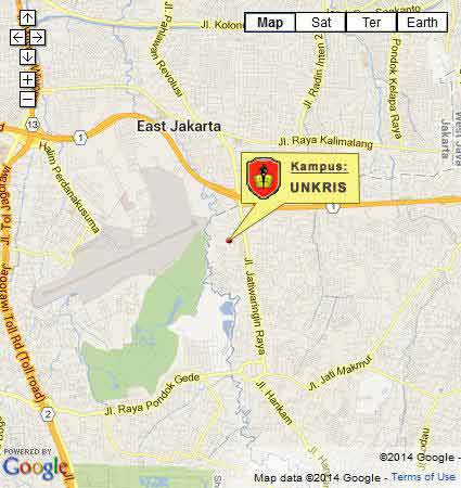 Google Map Master of Engineering Krisnadwipayana University Jakarta Nomor